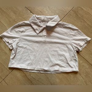 Teen cropped collar shirt